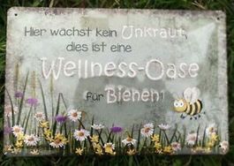 Blechschild 3D-WELLNESS OASE FÜR BIENEN