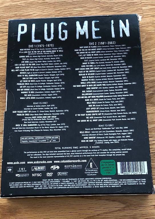 Tutti i DVDs: AC/DC Plug Me In Box-Set! – Usato da Hochdorf venduto da giu_cd2h 4