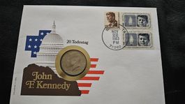 Numisbrief John F. Kennedy Gedenkmuenze  20 Todestag
