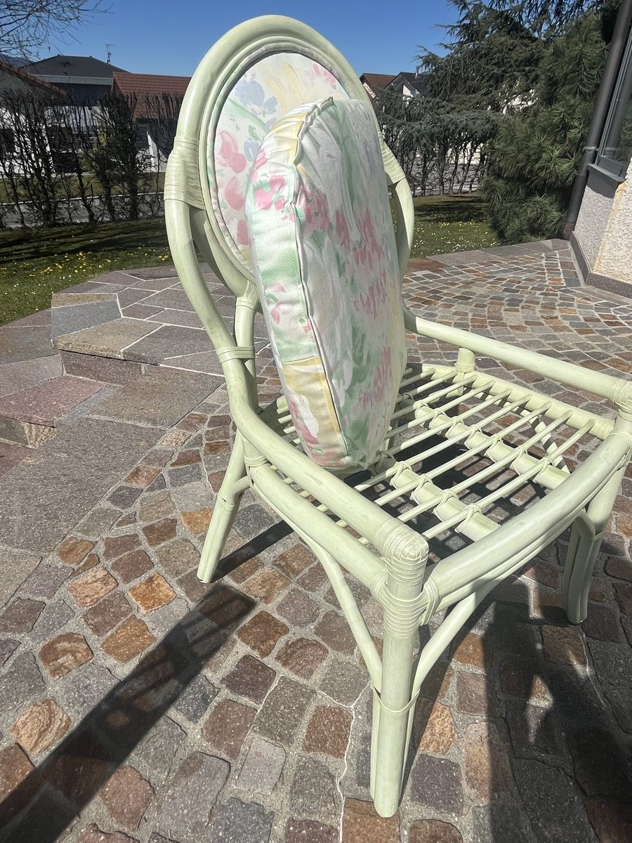 Sedie: Chaise en rotin vert clair  – Nuovo (secondo la descrizione) da Genève venduto da rol_v8q2 3
