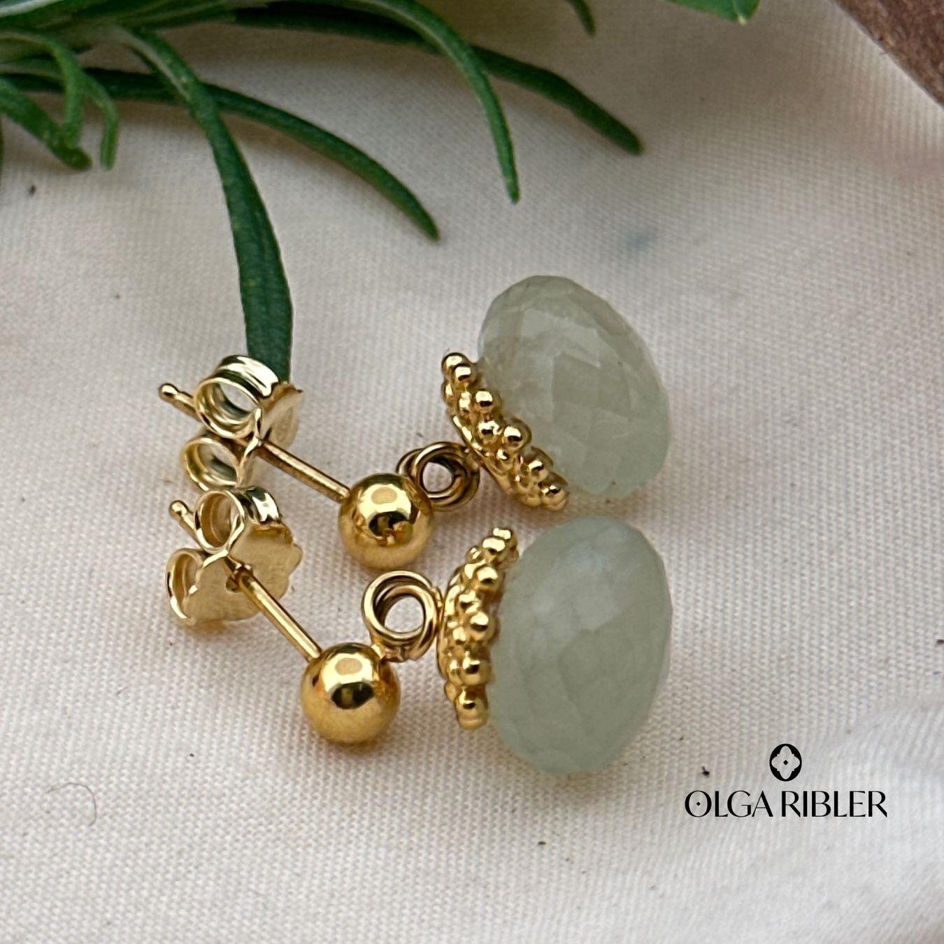 Olga Ribler Orecchini pendenti & Orecchini a lobo: Silberohrringe mit Prehnite – Nuovo (secondo la descrizione) da Luzern venduto da MonikaS03