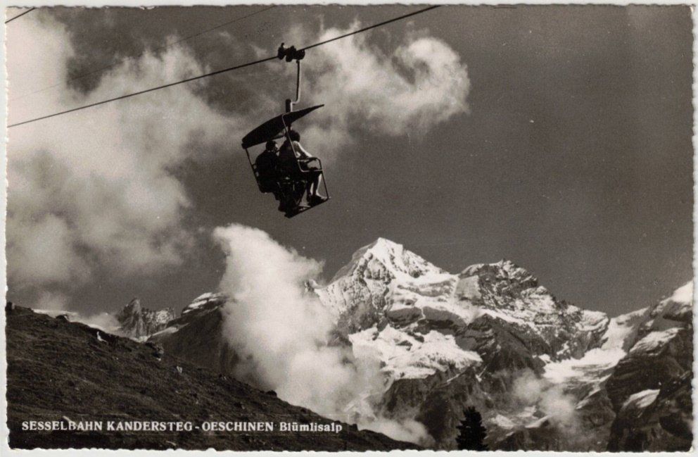 Cartoline postali: Kandersteg - Sessellift Oeschinen – Usato da Binningen venduto da Mountainrider