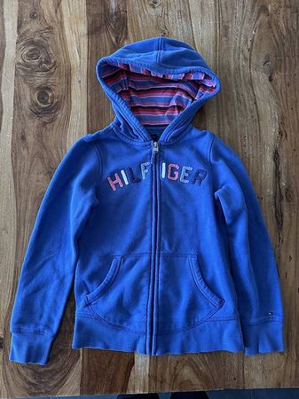 Tommy Hilfiger Kaputzenjacke Gr. 134 / 140 Blau Sweatjacke