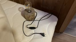 Lampe de bureau en bois avec ampoule
