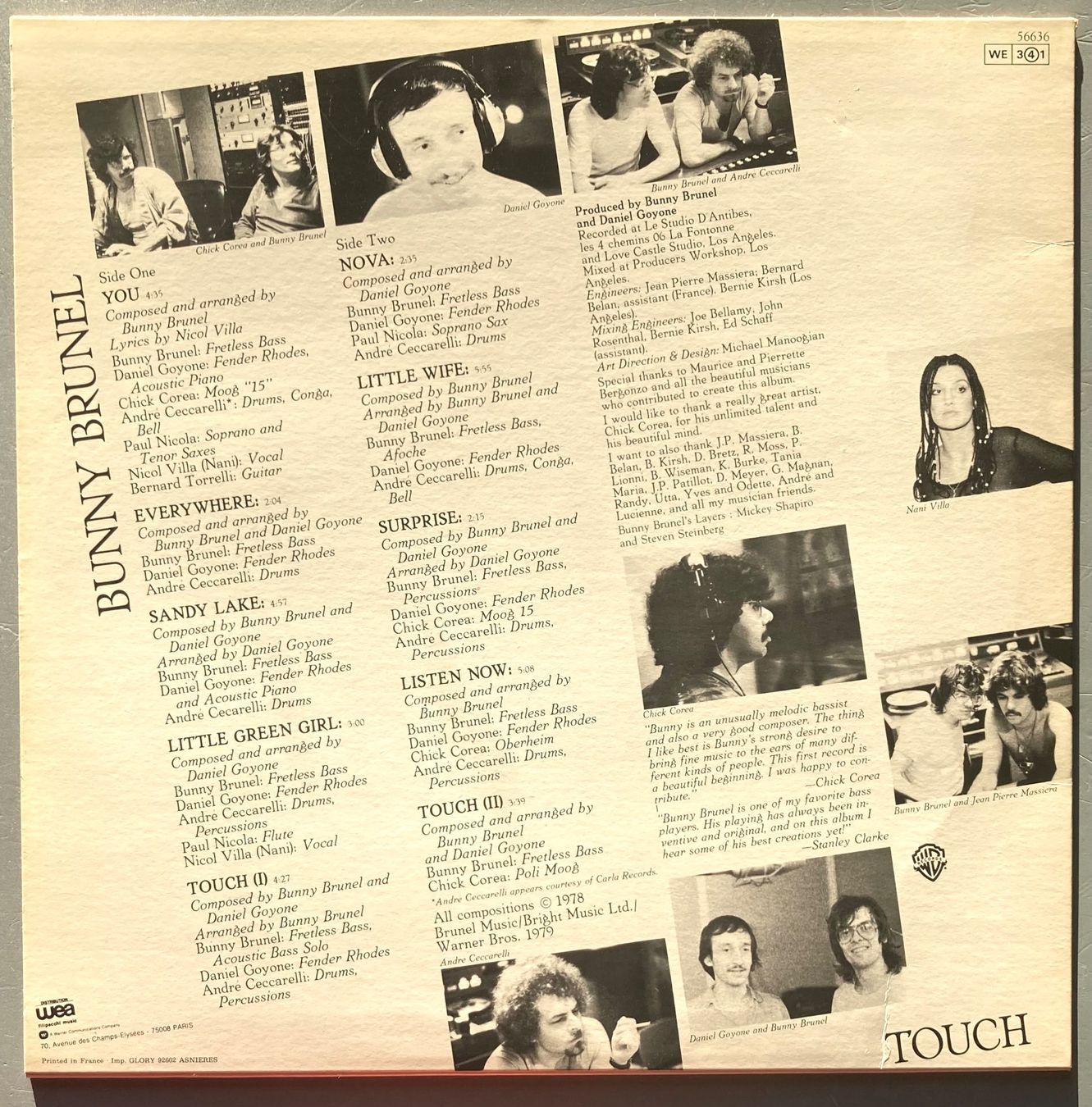 Vinyles: LOCKWOOD / BUNNY BRUNEL FEATURING DANIEL GOYONE - TOUCH – D'occasion à Poliez-Pittet par Newtown-Records 1