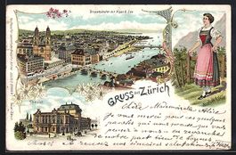 Litho Zürich, Bahnhof, Grossmünster mi