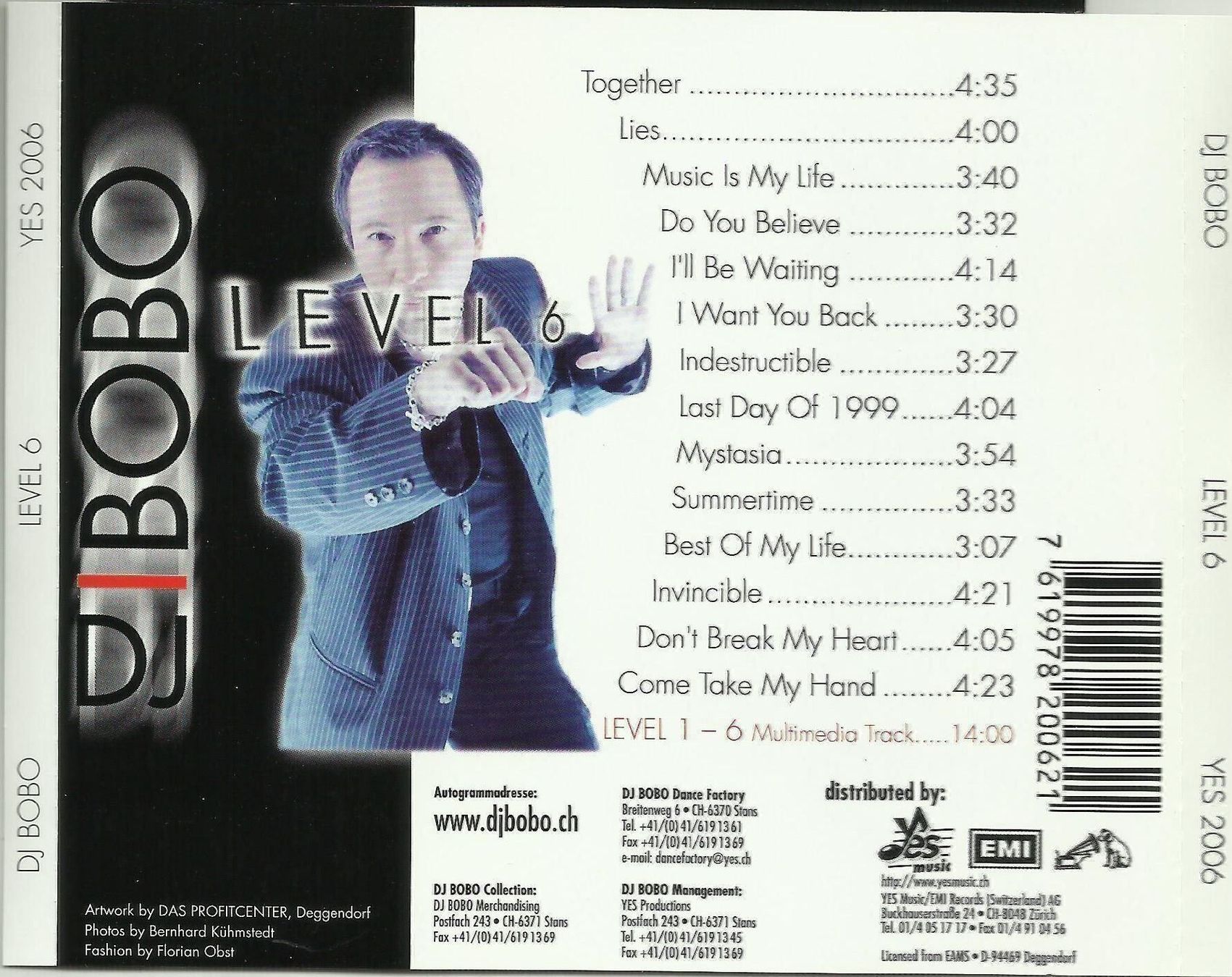 CD: DJ BoBo CD Level 6 – Usato da St. Margarethen TG venduto da ursk10 1