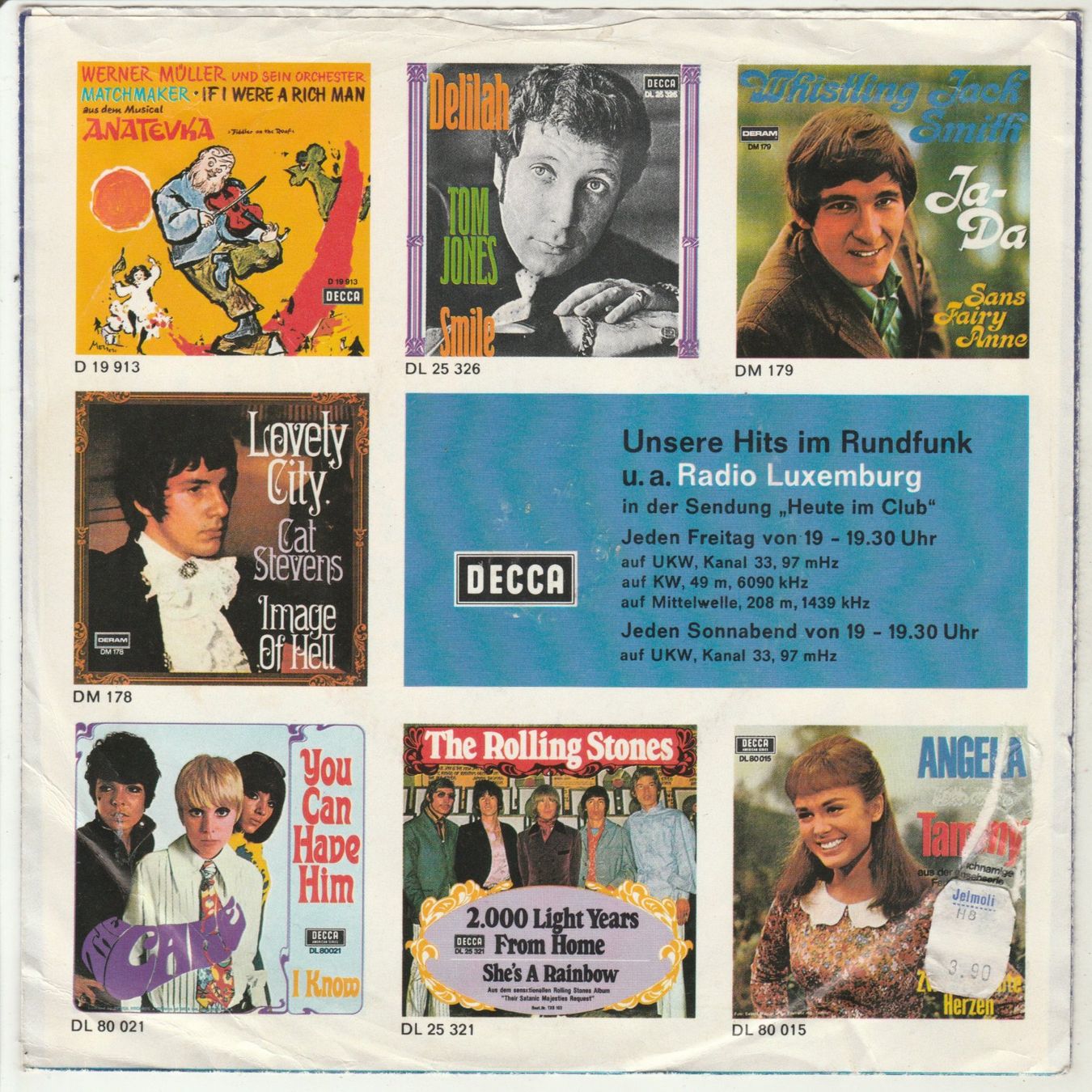 Schallplatten: Tom Jones - Help yourself 7" Vinyl 1968 – Gebraucht aus Tübach von JamesStone 1