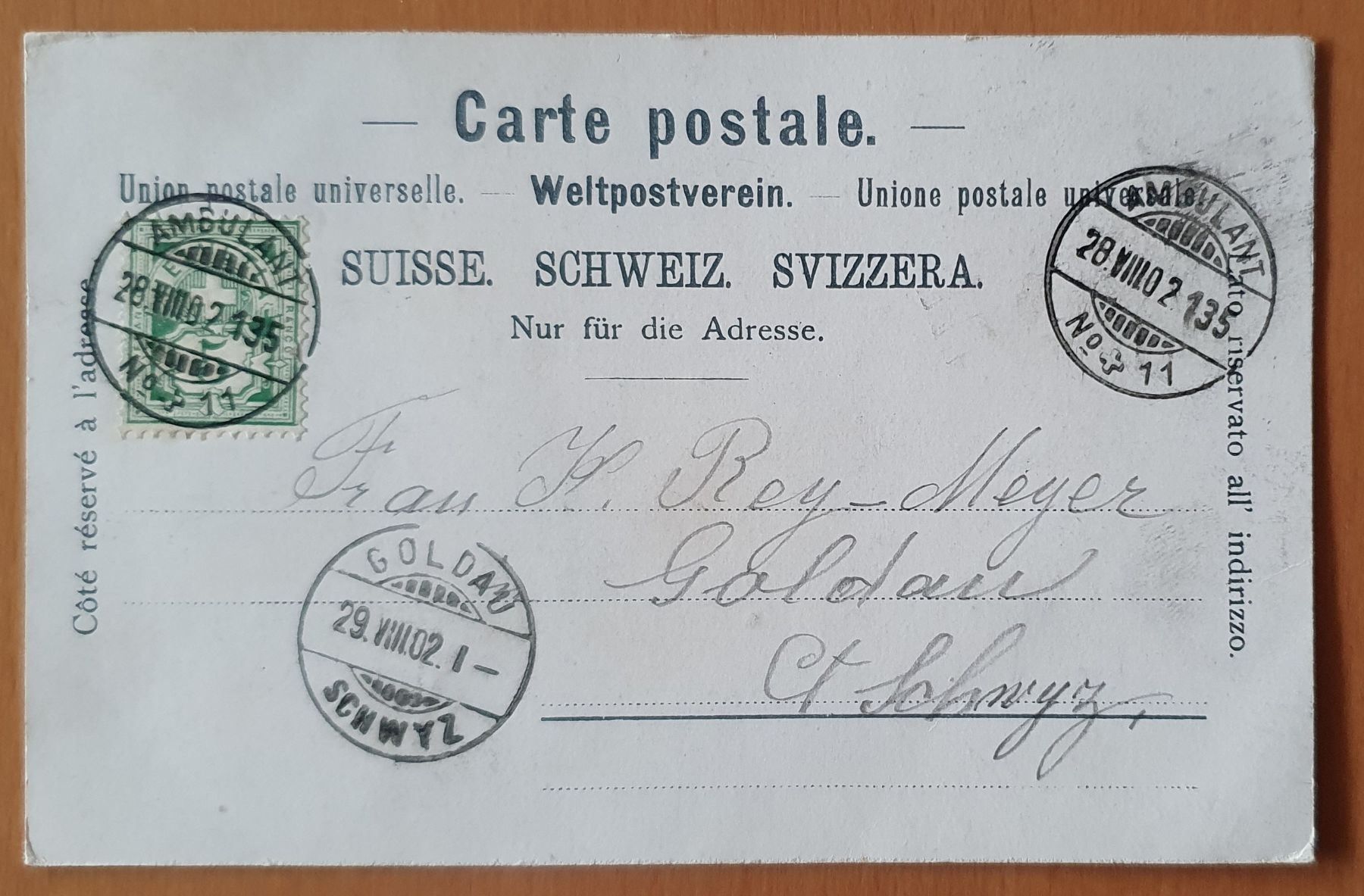Cartoline postali: Gruss aus Solothurn 1902 – Usato da Kreuzlingen venduto da Rschweiz1 1