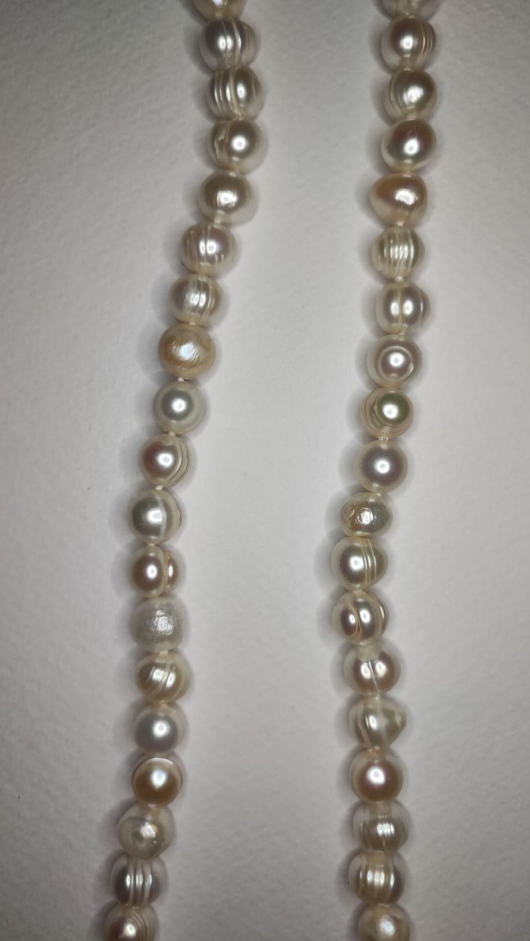 Ketten: Elegante Süsswasserperlenkette 925 Perlen – Neu (gemäss Beschreibung) aus Gstaad von Kunst1996 1