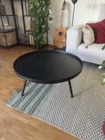 Couchtisch rund schwarz aus Holz