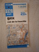 Carte IGN 3328 Est - Gex, Col de la Faucille, randonnée