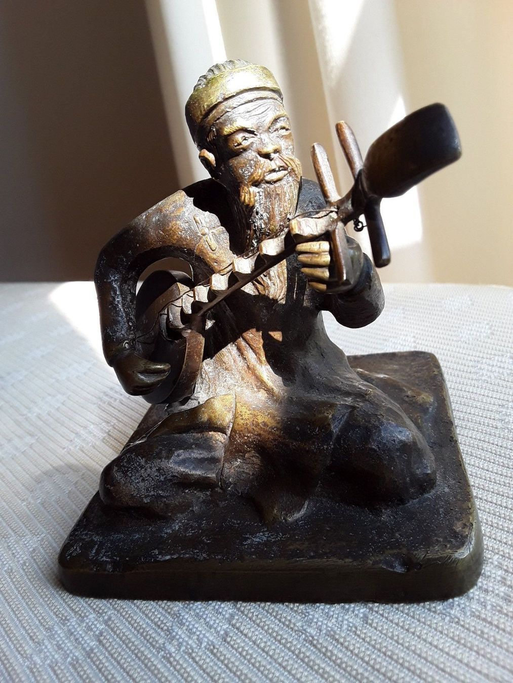 Sculture & Statue: Bronze Mandolinespieler China ca1900 – Usato da Zürich venduto da sanwit