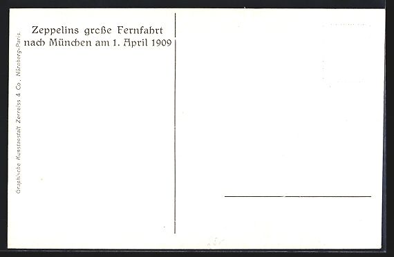 Bilder & Poster: München, Zeppelins Fernfahrt, Ankunft d – Gebraucht aus Berlin von bartko-reher 1