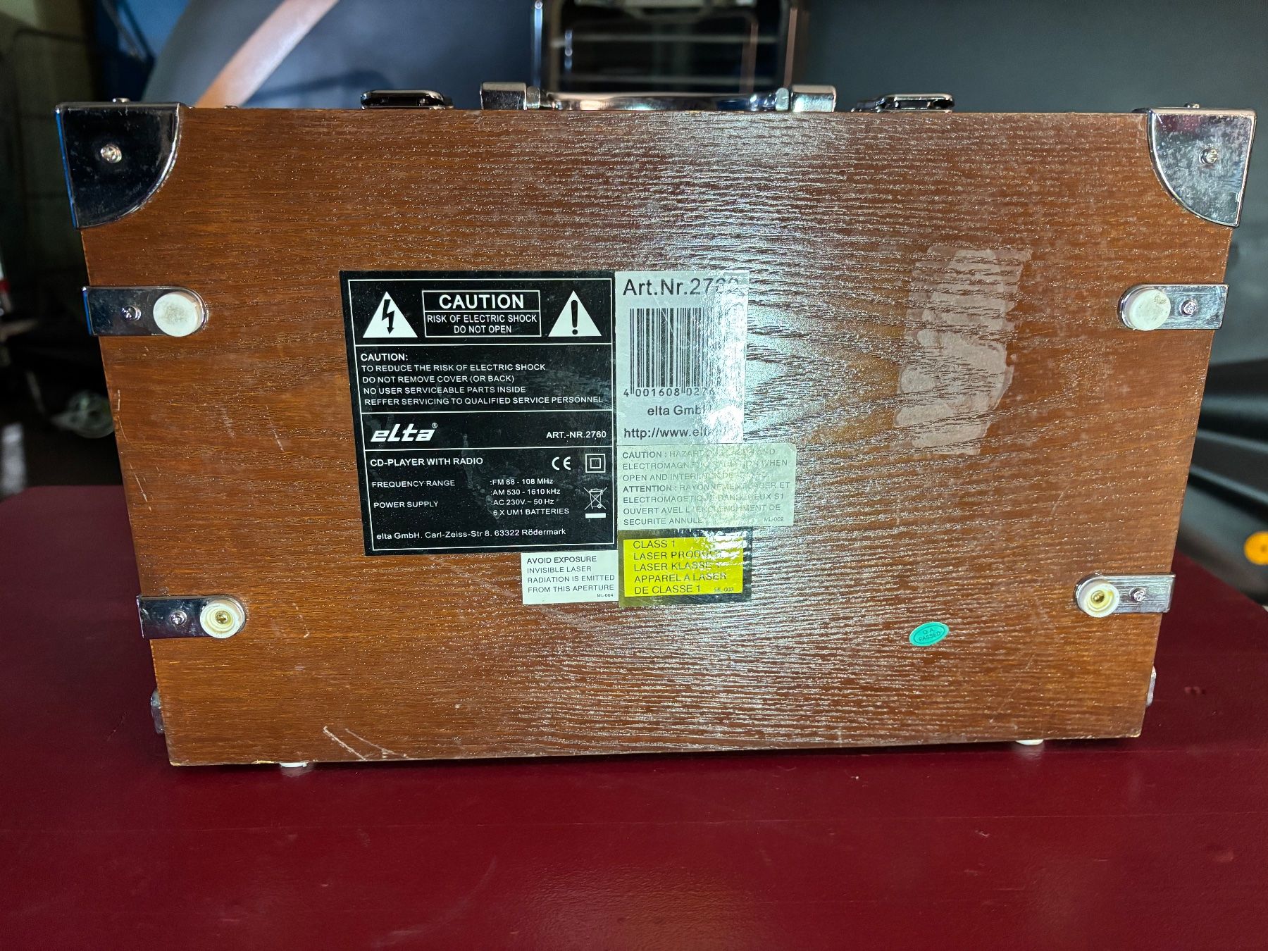 Lettore multimediale portatile: Nostalgie Radiobox Elta mit CD Player – Usato da Wildegg venduto da Rider59 4