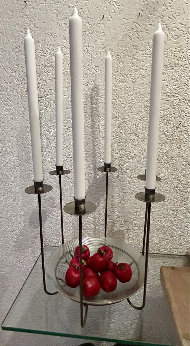 Alle Dekorationen: Candle holder with glass dish – Gebraucht aus Zürich von Mistral61 4