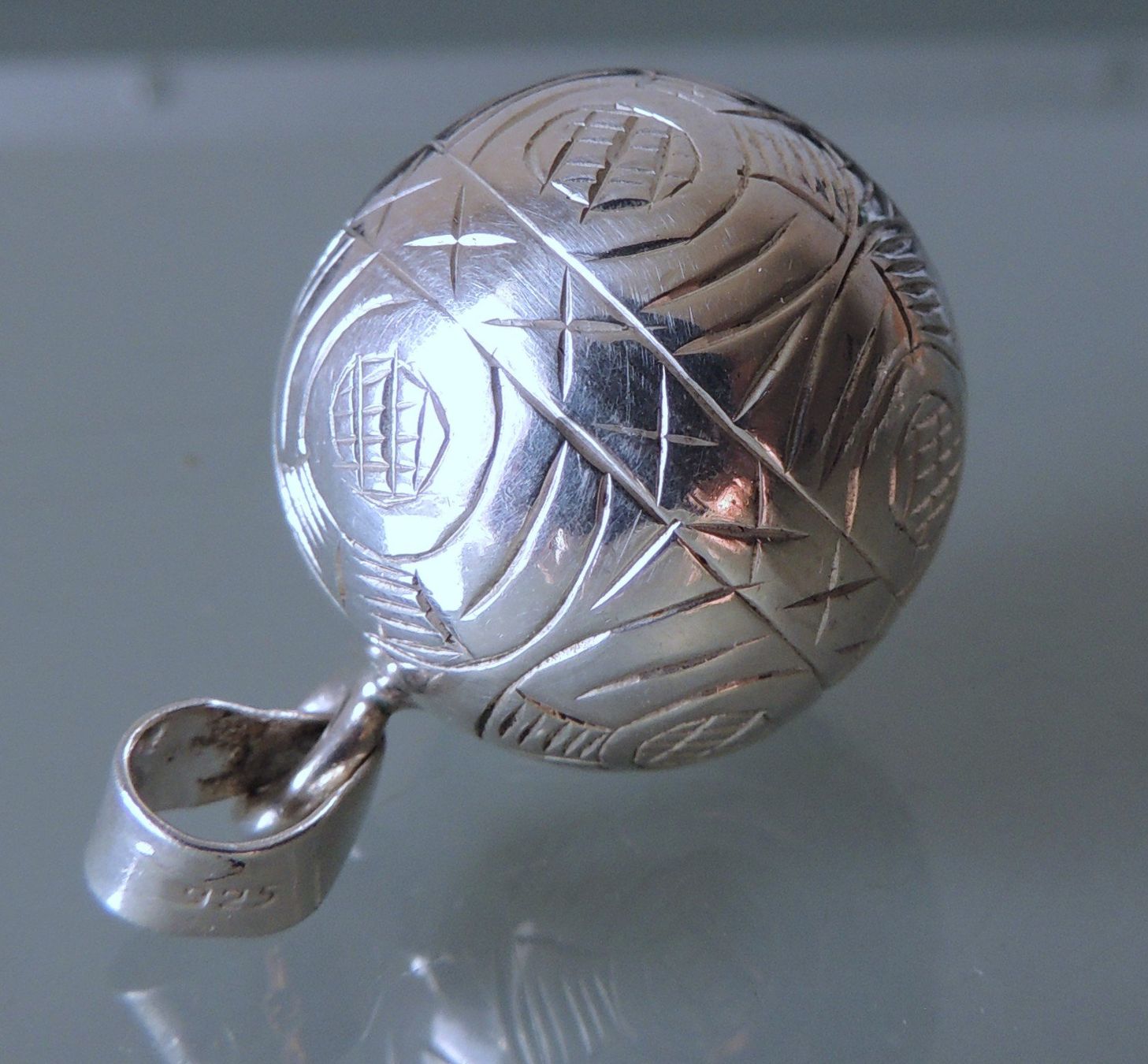 Ciondoli: Engelsrufer Silber 925 Klangkugel 22 mm – Usato da Waldenburg venduto da schaller707 1