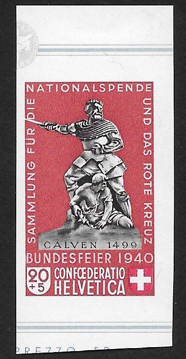Tutti i francobolli: 1940: Pro Patria Einzelwert aus Block Nr.B10 ** – Usato da Walperswil venduto da Tcheidi