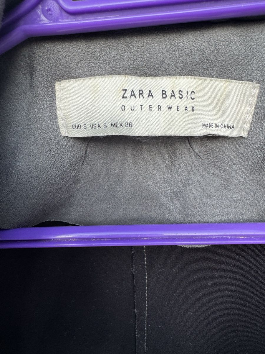 Zara Giacche: Veste Zara Basic gris aspect daim taille S – Usato da Vandoeuvres venduto da Zoccoli11 3