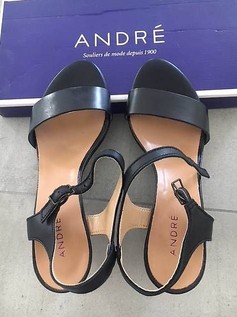 Scarpe da donna: Sandales cuir noir compensées talons pythyon/serpent 38 NEUF – Nuovo e nell'imballaggio originale da Genève venduto da Brachiopode 7