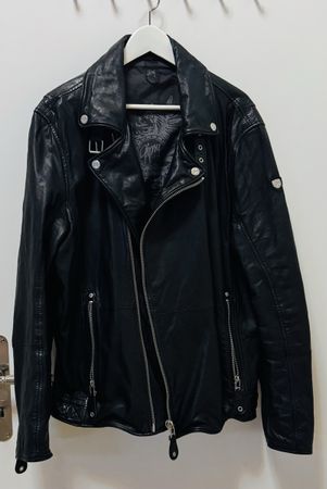 Gipsy by Mauritius Giacca Pelle nera Taglia 3XL ma veste XXL