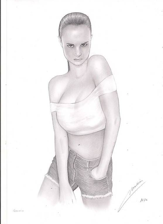 Dipinti: Dessin Jordana Brewster  original – Usato da Ecublens VD venduto da Largo1