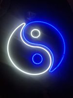 Ying und Yang LED Leuchtreklame mit Fernbedienung, Neu!