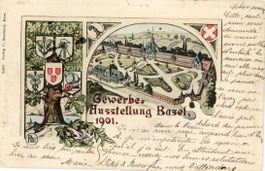 Basel BS - Gewerbeausstellung 1901 / Balkenstempel Cortébert