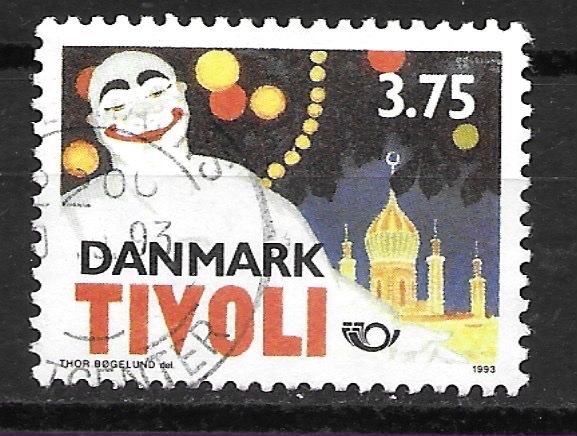 Alle Briefmarken: Dänemark 1993: Tivoli – Gebraucht aus Zürich von Rainstamps