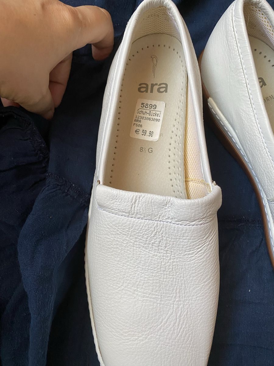Ara Scarpe da uomo: Chaussures cuir ara blanc 41,5 – Nuovo e nell'imballaggio originale da Geneve venduto da Monthoux13 4
