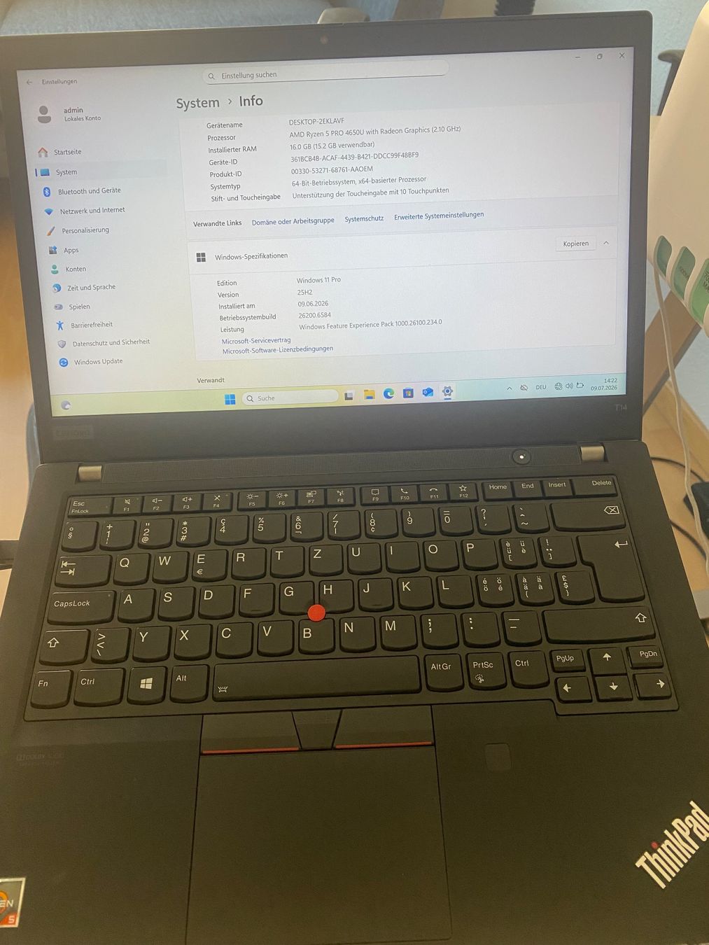 Lenovo Notebook: Lenovo ThinkPad T14 / Touch /Top Zustand – Usato da Zürich venduto da ER- 3