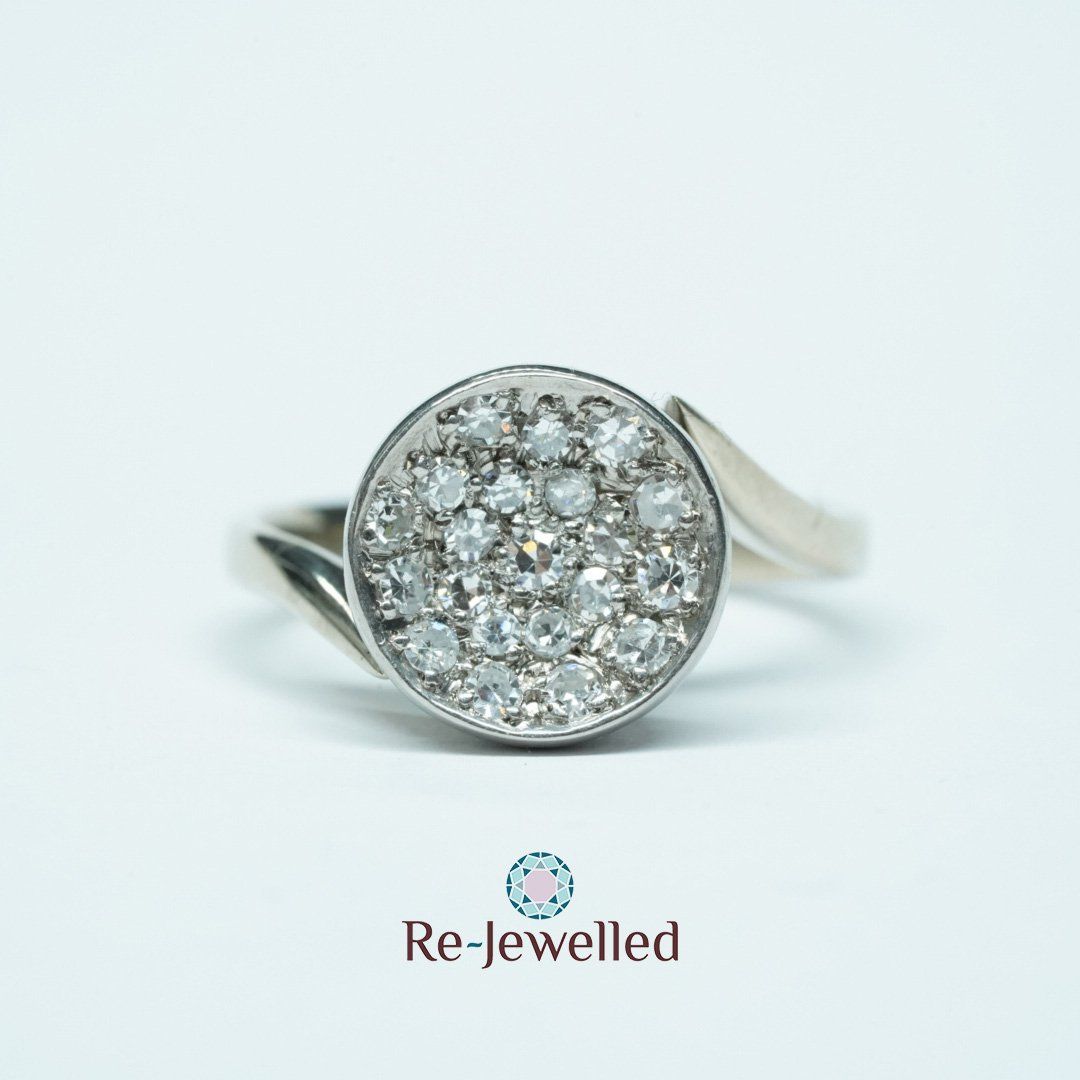 Ringe: Fingerring 18k Weissgold mit Diamanten – Gebraucht aus Bülach von Re-Jewelled 6