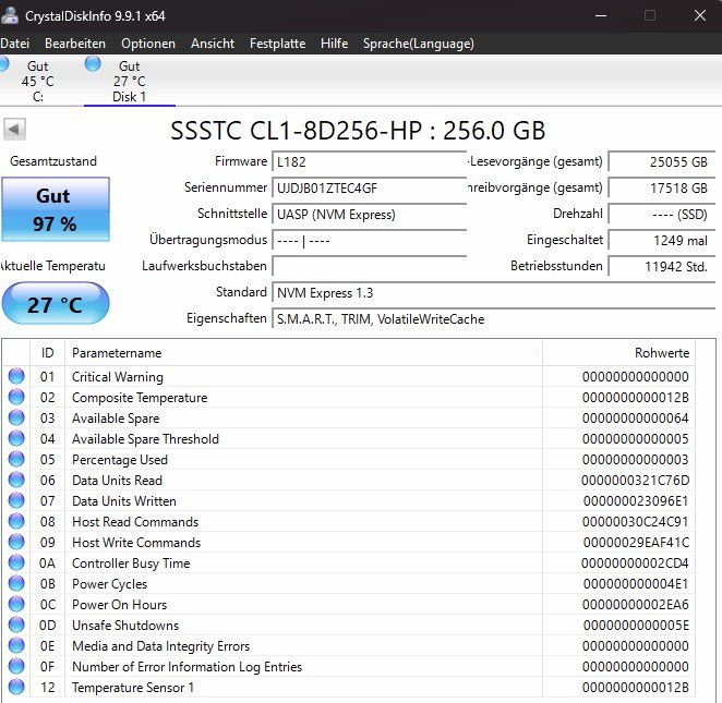 Hewlett Packard Dischi rigidi: HP SSD NVMe 256 GB – Usato da Willisau venduto da aronet 1