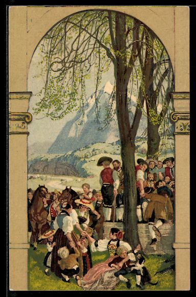 Cartes postales: Schweizer Bundesfeier 1918, Das Volk ver – D'occasion à Berlin par bartko-reher