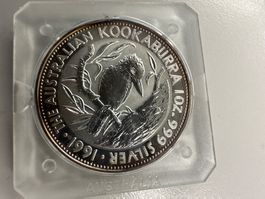 1 Unze Silber Australien Kookaburra 1991
