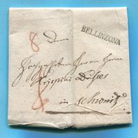 Faltbrief von Bellinzona nach Schwyz 1817