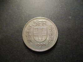 1933  5.- Fr Superbe pièce  Superbe qualité