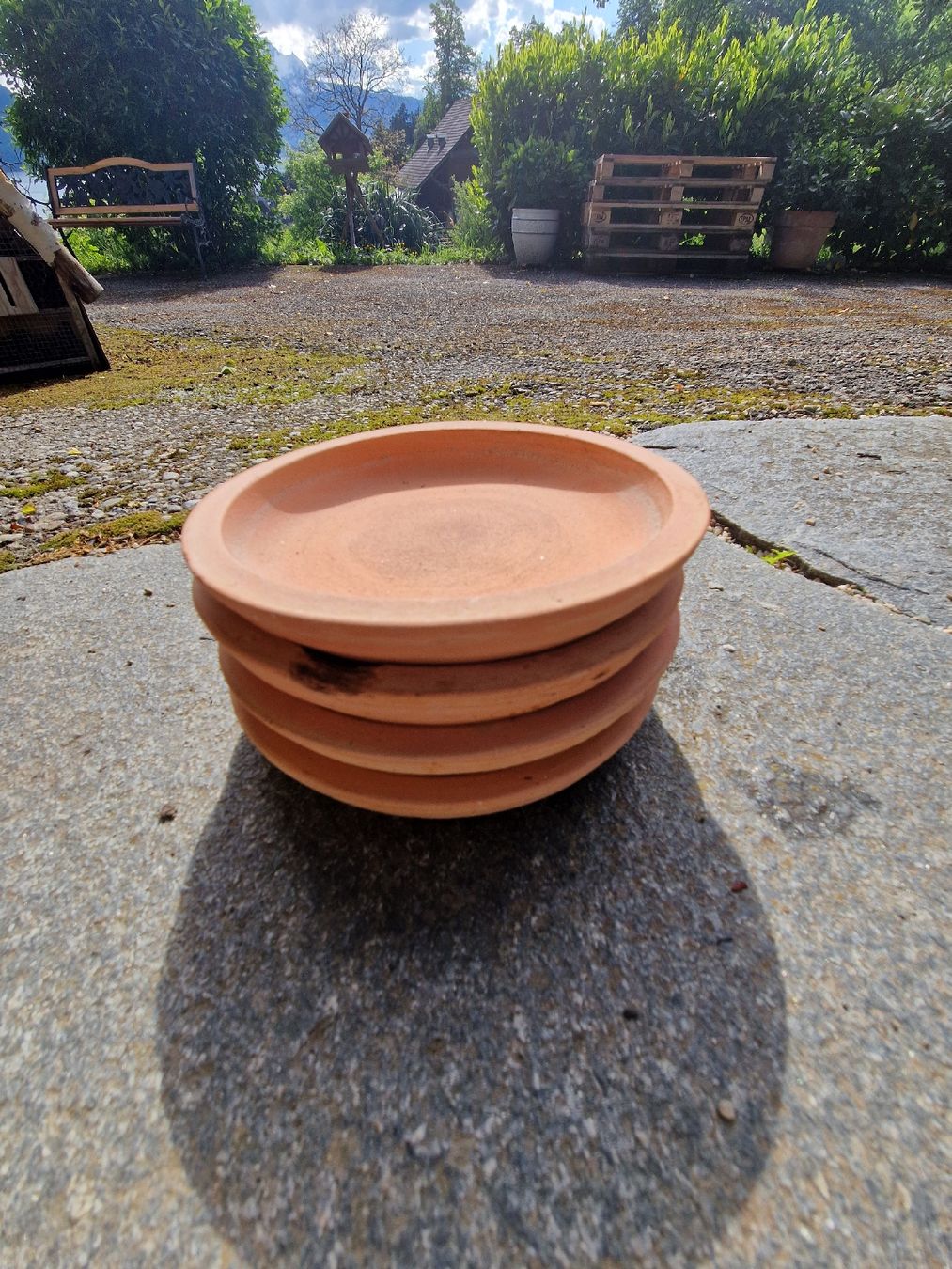 Sottobicchieri: 4er Set Terrakotta Untersetzer, Ø 20 cm – Usato da Weggis venduto da Oswadan