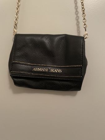 Sac à bandoulière Armani Jeans en cuir noir