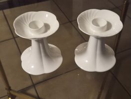 2 Kerzenhalter Villeroy & Boch Arco Weiss Porzellan neu