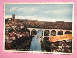 1943 Fribourg. La Sarine et le Pnt de Zaehringen