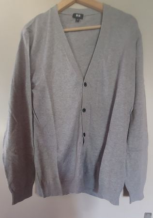 Uniqlo Strickjacke, Grau, L/XL
