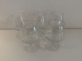 5 Cognacgläser transparent