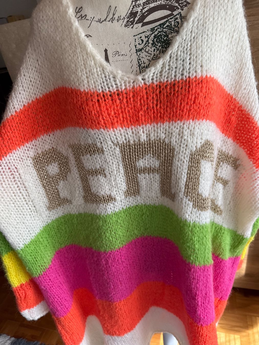 Pulls & Sweat-shirts: Pullover- Peace / Oversize bunt gestreift – Neuf (Voir description) à Vezia par sidu03 1