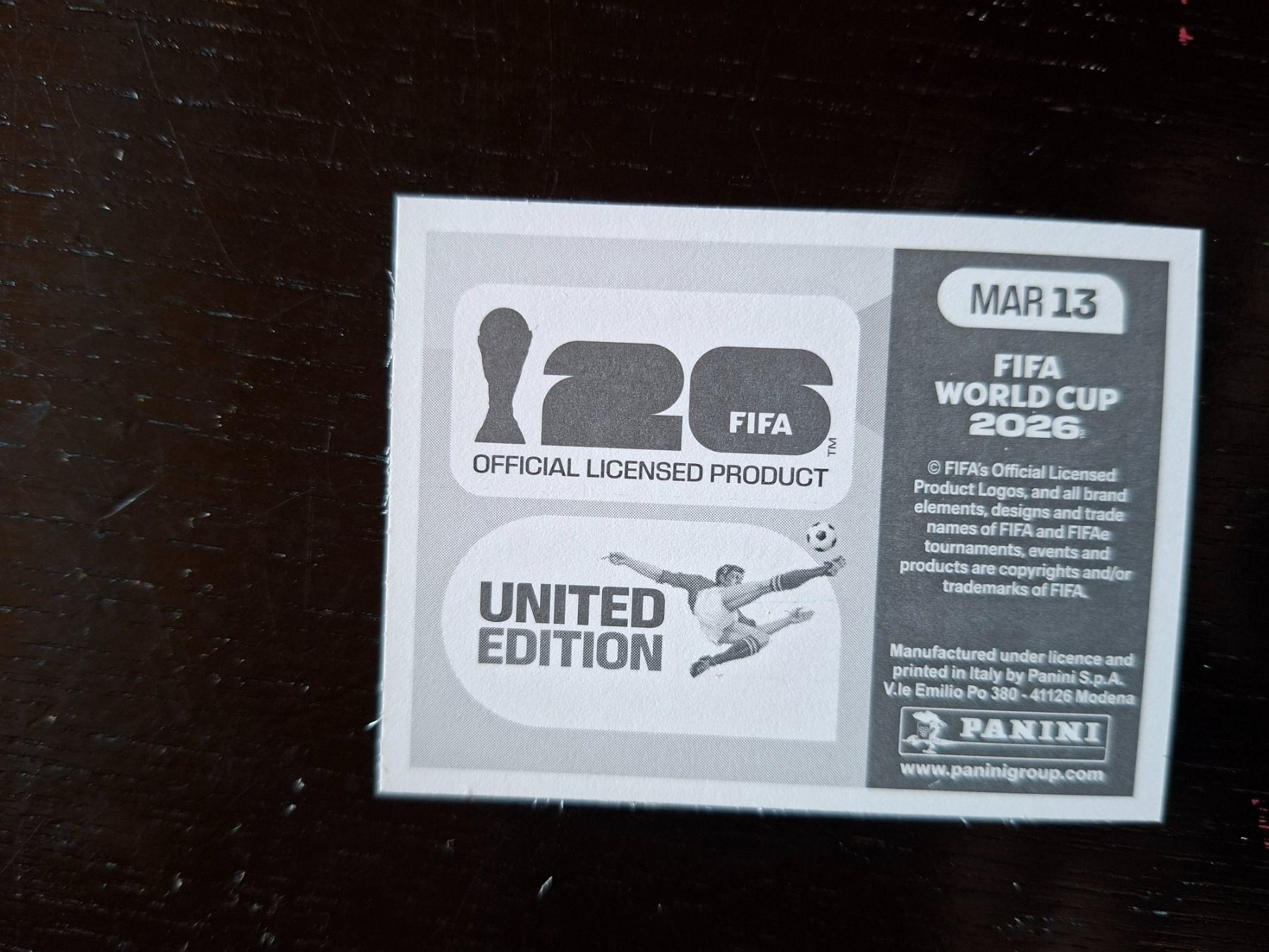 Panini Carte collezionabili: Panini FIFA World Cup Sticker MAR 13 – Nuovo (secondo la descrizione) da Erlinsbach venduto da pfunky 1