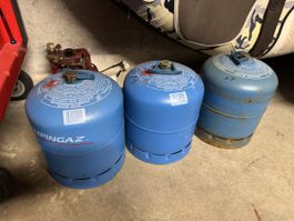 Campingaz Gasflaschen Butan Typ 907 gebraucht 3 Stück