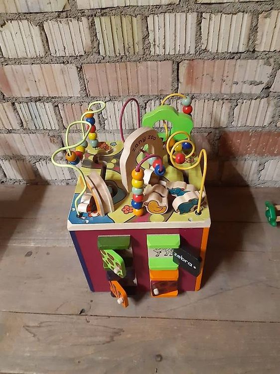 Personalisierten Motorikwürfel Aus Buchenholz - Lernspielzeug Mit Namen Für Kleinkinder