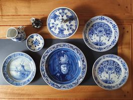 8-teilige Delfter Porzellan Sammlung (inkl. Royal Delft)