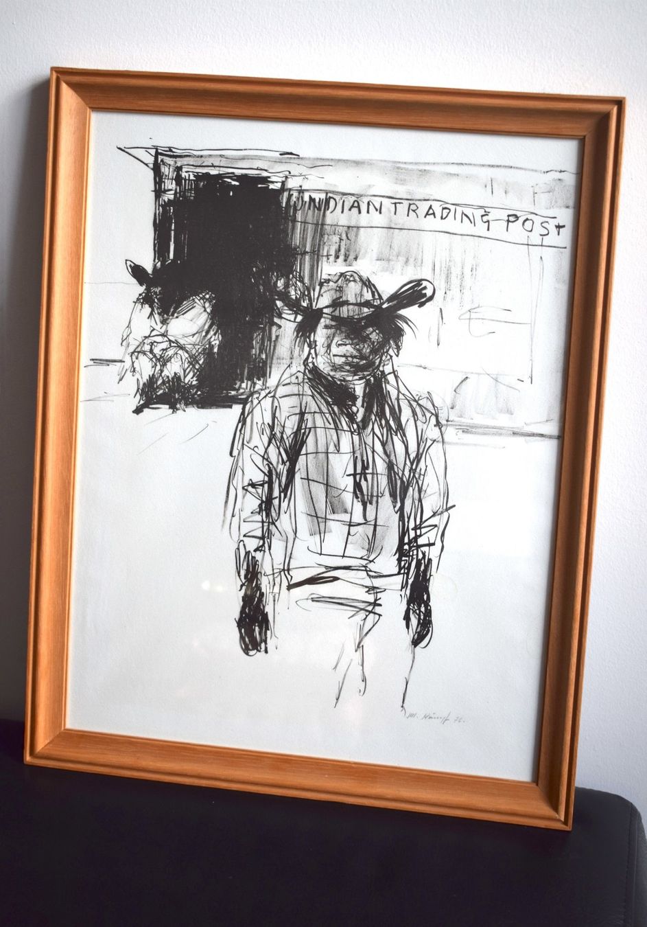 Grafica & Litografie: Max Kämpf Basel Orig. Litho Indian Trading Post 1976 – Usato da Zürich venduto da Kunstvoll 2