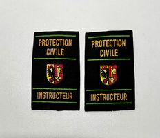 Patelettes instructeur Protection civile brodées